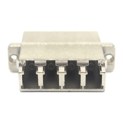 Adaptateur à fibre optique quadruplex compatible réseau 4G LC UPC avec bride dans boîtier métallique