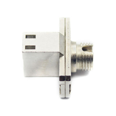 FTTH Equipment Metal Case LC UPC to FC UPC Fiber Optic Simplex Adapter with Flange
