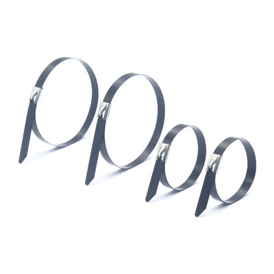 Ball Lock Stainless Steel Epoxy Coated Cable Tie for Extreme Temperature Environments