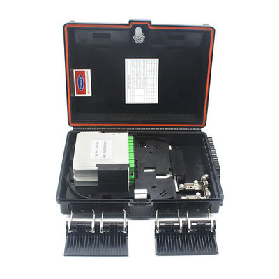 16 Fibers Outdoor Fiber Optic Distribution Box Balck Water-proof