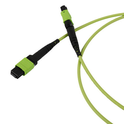 50/125 OM5 Mpo Fiber Jumper Mtp Mpo Fiber Patch Cable 3.0mm PVC