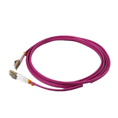 Multimode Duplex LC UPC To LC UPC OM4 Optic Fiber Patch Cord 3.0mm