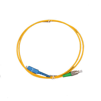 Indoor SC UPC to ST UPC 9/125μm Fiber Optic Patch Cable LSZH Singlemode Simplex