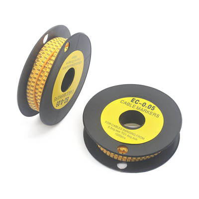 PVC Yellow Or Black Cable Markers In 1000pcs A Roll