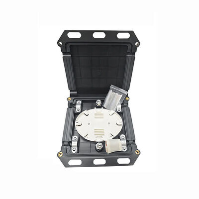 Mini Square Type Fiber Optic Splice Closure Box 2 In 2 Out for 12-24 Cores with ABS+PC Material