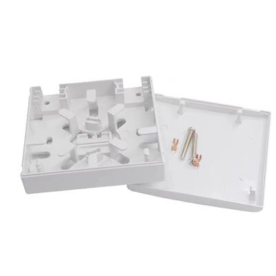 86*86mm Wall Mounted Faceplate 2 Ports With SC/UPC  Adapter Fiber Optic Termination Box