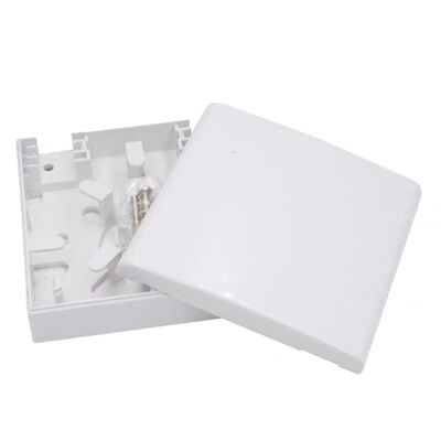 86*86mm Wall Mounted Faceplate 2 Ports With SC/UPC  Adapter Fiber Optic Termination Box