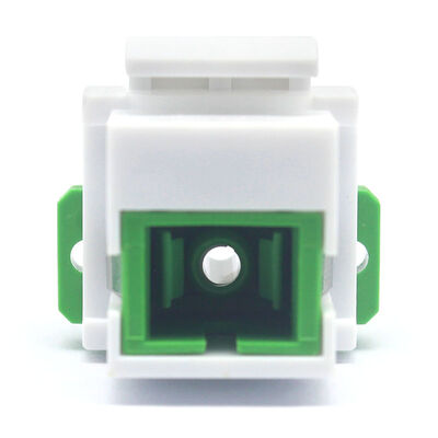 Waterproof SC APC to SC APC Simplex Keystone Fiber Optic Adapter with 0.2dB Insertion Loss and 500 Cycle Durability