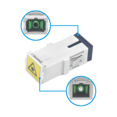 Fiber Optic SC Adapter with Flip Auto Shutter, 0.2 dB Insertion Loss, and 500 Cycle Durability