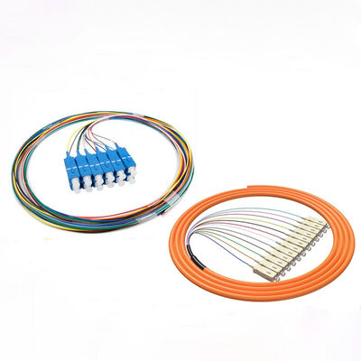 FTTH SC/LC/ST/FC Singlemode/Multi-mode 12-core Bundled Fiber Pigtail