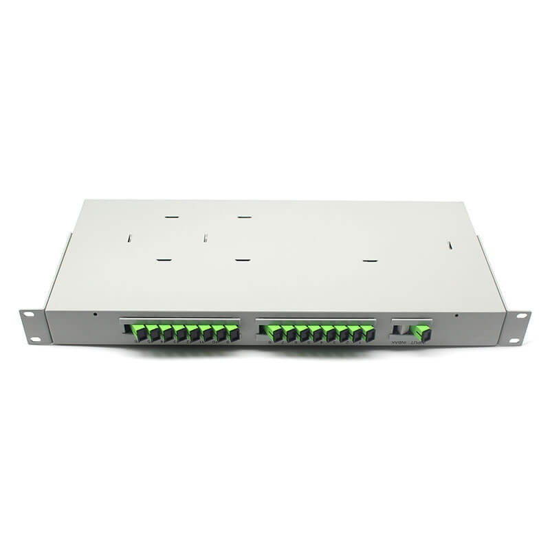 Rack Type 19 Inch 1U 2U Fiber PLC Splitter SM CATV System