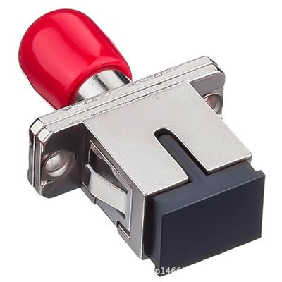 Adaptateur optique simplex SC UPC à ST UPC à faible perte d'insertion dans un boîtier métallique avec bride