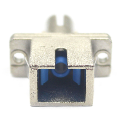 Adaptateur optique simplex SC UPC à ST UPC à faible perte d'insertion dans un boîtier métallique avec bride