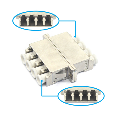 Adaptateur à fibre optique quadruplex compatible réseau 4G LC UPC avec bride dans boîtier métallique