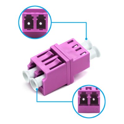 OM4 Multimode Sc Apc connecteur à fibre duplex avec perte d'insertion de 0,2 dB