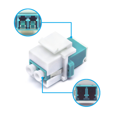 LC PC Duplex OM3 MM FTTH Adaptateur de flange de l'obturateur intérieur pour les réseaux sécurisés en fibre optique