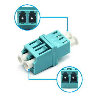 Adaptateur à fibre optique multimode duplex OM3 de type LC bas pour test de charge ≥ 70 N Perte d'insertion 0,2 dB