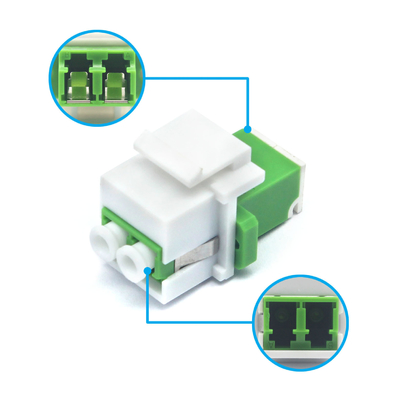 Adaptateur de clé à fibre optique APC LC Duplex avec volet intérieur