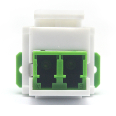 Adaptateur de clé à fibre optique APC LC Duplex avec volet intérieur