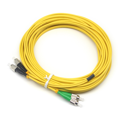 FTTH Duplex FC APC à FC UPC SM Cordon de patch en fibre optique pour et 1000 fois de connexion