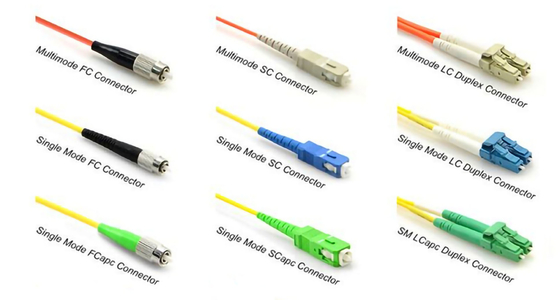 FTTH Duplex FC APC à FC UPC SM Cordon de patch en fibre optique pour et 1000 fois de connexion