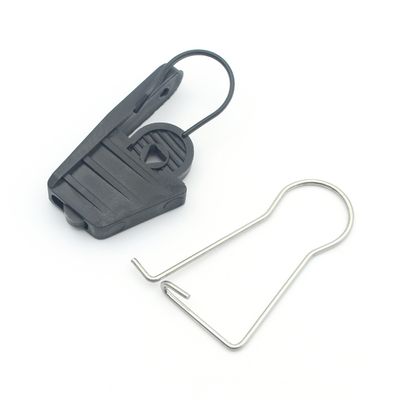 Télécom Construction Outdoor FTTH Clamp de câble optique avec fil noir de fibre