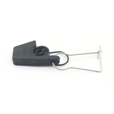 Télécom Construction Outdoor FTTH Clamp de câble optique avec fil noir de fibre