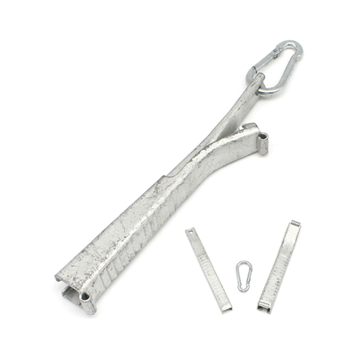 FTTH Telecom Outdoor Steel Drop Cable Tension Clamp 165*15*30mm et 57g pour l'extérieur