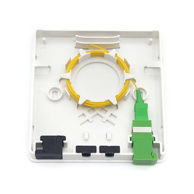 2 ports FTTH boîte murale sortie optique intérieure avec adaptateurs SC Simplex LC Duplex