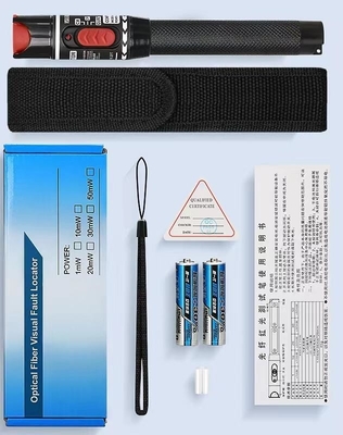 Fibre optique stylo à lumière rouge 10mw localisateur de défaut visuel 50 km VFL 30 KM Temps 1 an 1 fois