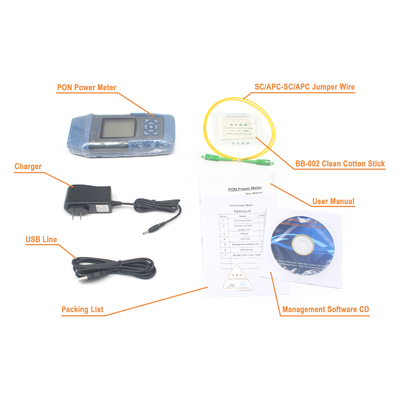 FTTX 1310nm 1490nm 1550nm Longueur d'onde Mètre de puissance de pon optique en fibre optique pour FTTX et FTTH