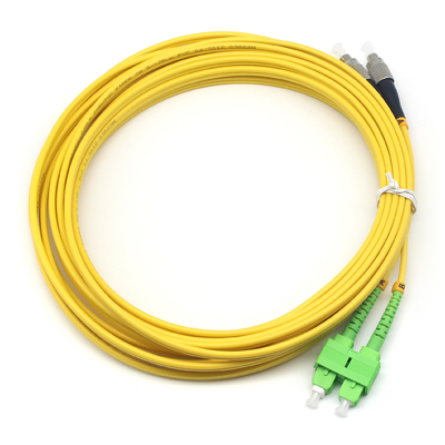Cordon de patch en fibre optique en double SC/APC à FC/UPC SM pour le réseau LAN sans fil 3M