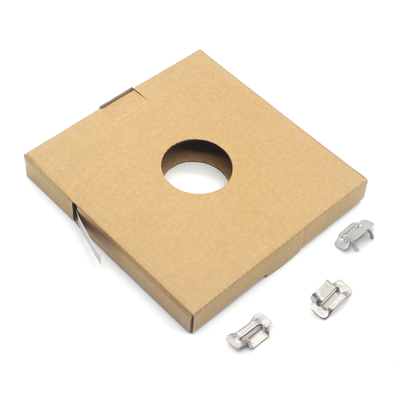 0.26/0.35/0.6/0.75mm bandes en acier inoxydable pour fixation de tuyaux réglables