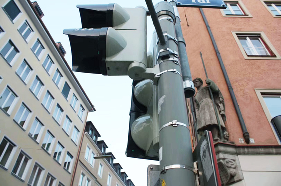 201/304/316 Pièces de fixation réglables en longueur, bandes en acier inoxydable en bleu