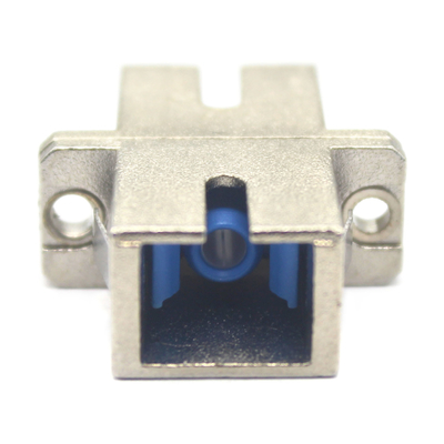 Adaptateur à fibre optique métallique Sc Upc Simplex à fibre avec bride pour réseau FTTH FTTxFTTB