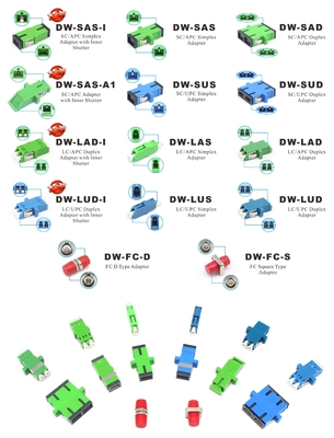 Adaptateur à fibre optique métallique Sc Upc Simplex à fibre avec bride pour réseau FTTH FTTxFTTB
