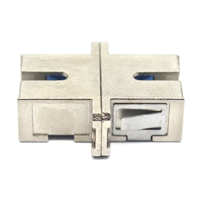 Adaptateur à fibre optique métallique Sc Upc Simplex à fibre avec bride pour réseau FTTH FTTxFTTB