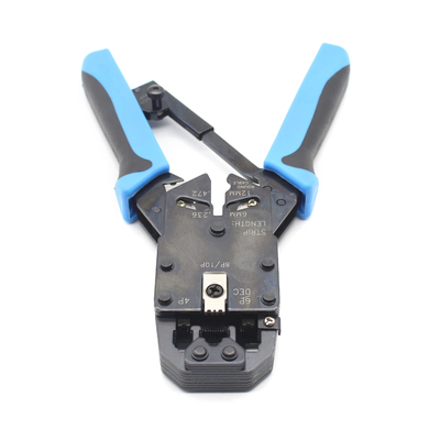 RJ-45 RJ-12 RJ-11 8P8C 6P6C 4P4C Coupe-câbles avec décapant en acier moyen