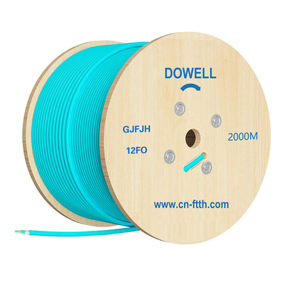 LSZH enveloppe câble à fibre optique multi-usage pour l'intérieur 2 cœurs 12 cœurs longue distance GJFJHV