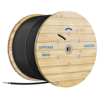 Cable à fibre optique blindé mode unique 8 cœurs Cable à fibre optique souterrain