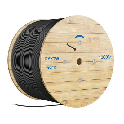 Cable en fibre optique de polyéthylène PE légèrement blindé 48 cœurs GYXTW mode unique