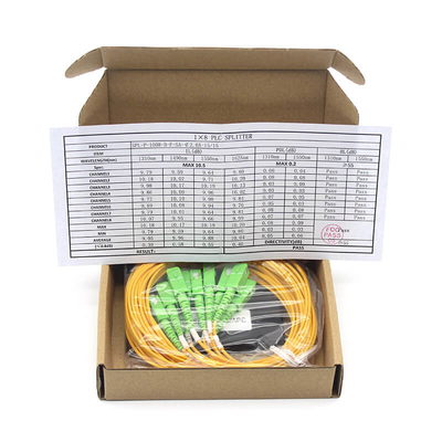 1M 1.5M Pigtails Plc Splitter à fibre 1x16 Splitter optique FTTH FTTX PON LAN