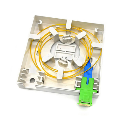 Sortie de câble en fibre optique blanche Sortie optique murale 4 cœurs OEM