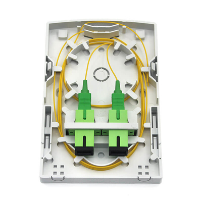 2 ports FTTH boîte murale sortie optique intérieure avec adaptateurs SC Simplex LC Duplex