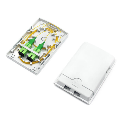2 ports FTTH boîte murale sortie optique intérieure avec adaptateurs SC Simplex LC Duplex