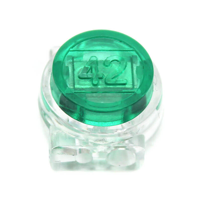 Gel rempli vert Scotchlok connecteur arrière terminaux en plastique transparent