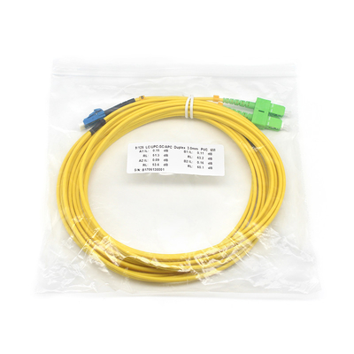 SC APC à LC UPC SM Double câble à fibre optique pour les solutions réseau haute performance