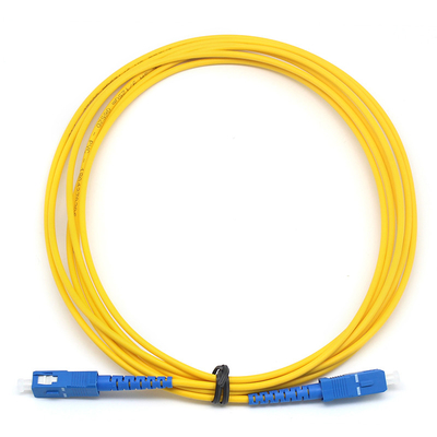 Le câble de patch en fibre optique simple SC UPC à SC UPC SM PVC intérieur
