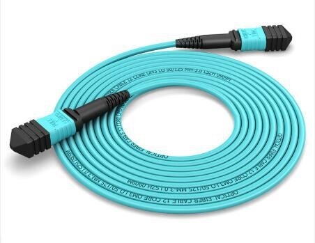 OM3 Mpo à Mpo câble à fibre intérieure centre de données imperméable Mtp patch cord