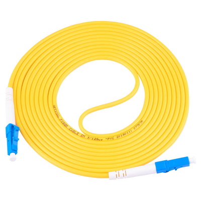 G657A2 Cable de câble de patch en fibre optique simplex de LC à LC avec jaquette en PVC jaune de 2,0 mm